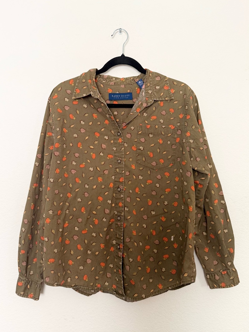 🥧 vintage karen scott autumn motif button down